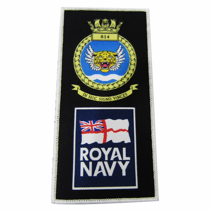 Popular Custom School Uniform Woven Patch Patch with Merrow Border Garment Clothing Accessories