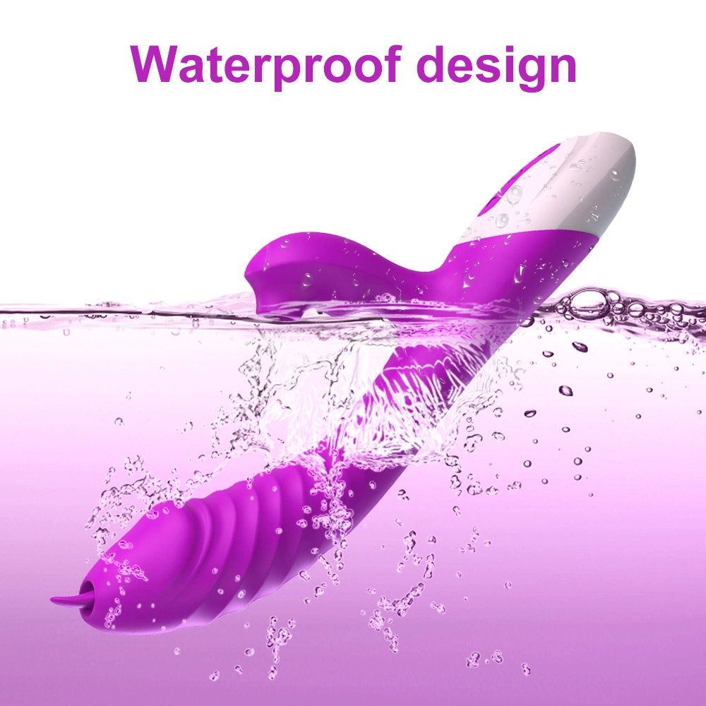 Puissant imperméable G Spot massage réaliste langue d'aspiration AV Vibrant Dildo vibrant pour Femme