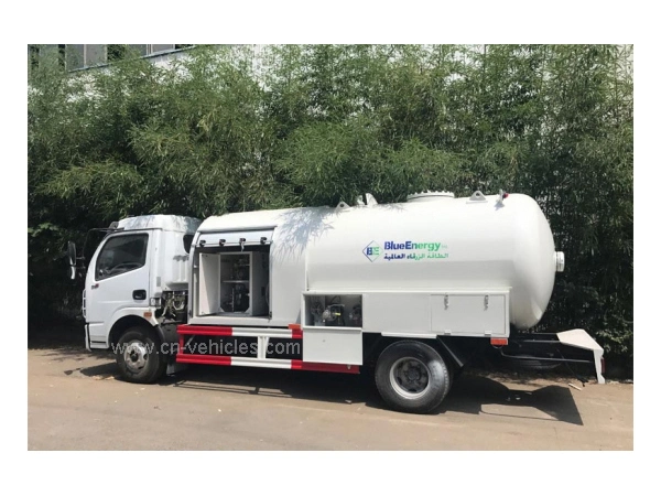 DFAC 6cbm LPG Bobtail Truck 3tons LPG Filling Tank Truck