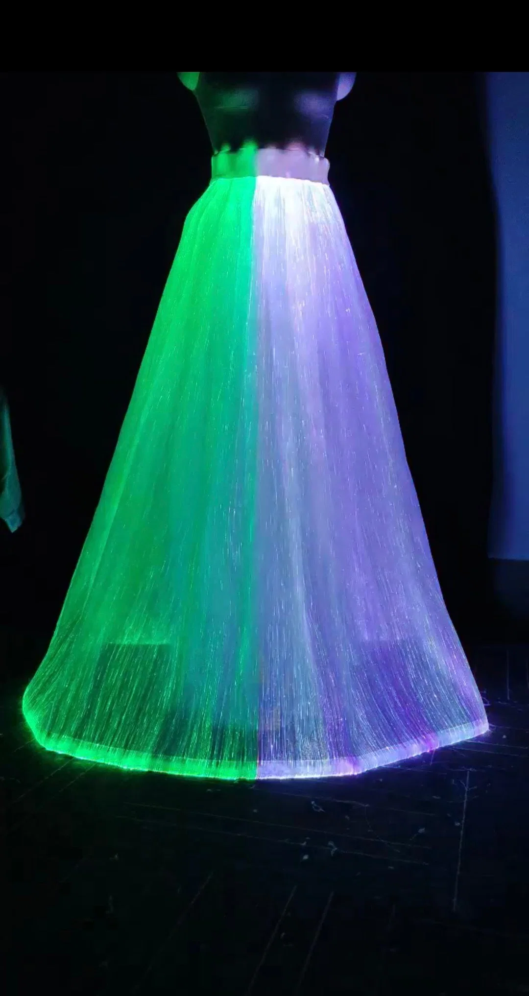 New Fashion Light up Dazzling Rainbow Fashion Skirts Glow in The Dark Sexy Skirts