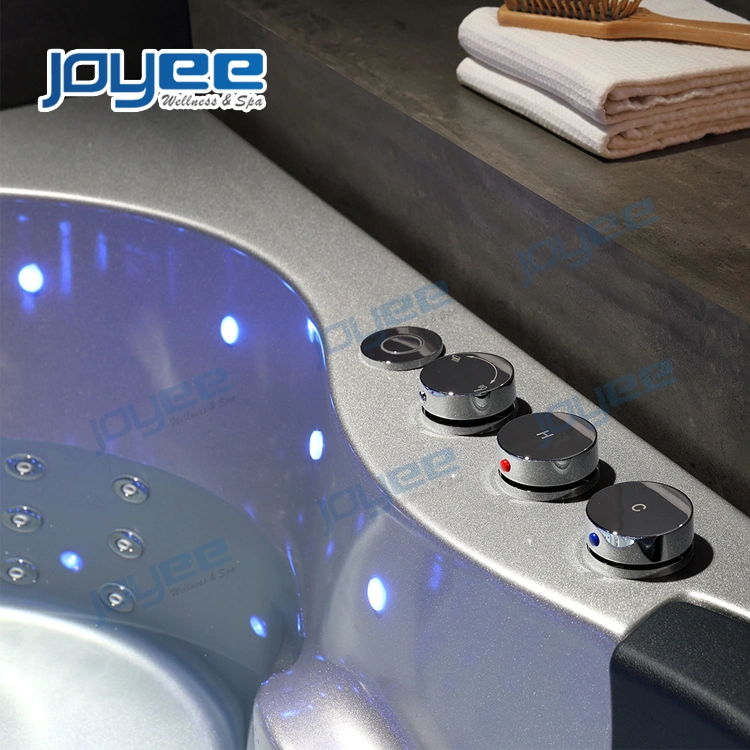 Joyee New Material Serc Skirt Massage Whirlpool Bathroom Jacuzzy Bathtub Indoor SPA Bath for Two 3 Person