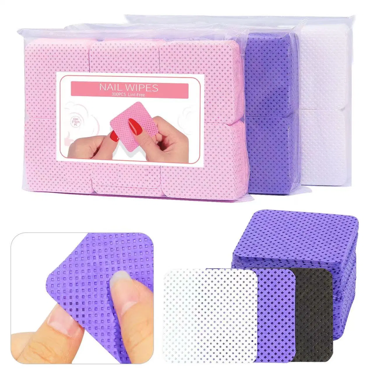 Almofadas de algodão manicure Ferramentas de gel de pedicure toalhetes sem fiapos Napkins Toalhetes de gel para toalhetes com pregos para remoção de verniz