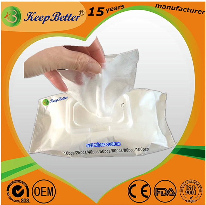 Disposable Alcohol Spunlace Nonwoven Free Samples Wet Wipes for Cleaning