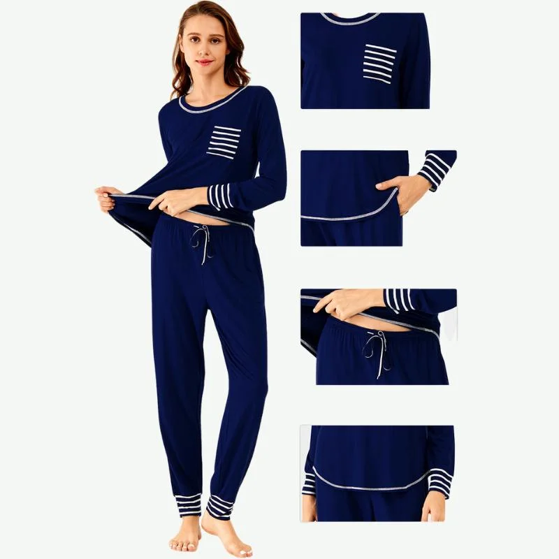 Wholesale/Supplier High quality/High cost performance  Two Piece Organic Women Bamboo Viscose Pyjamas