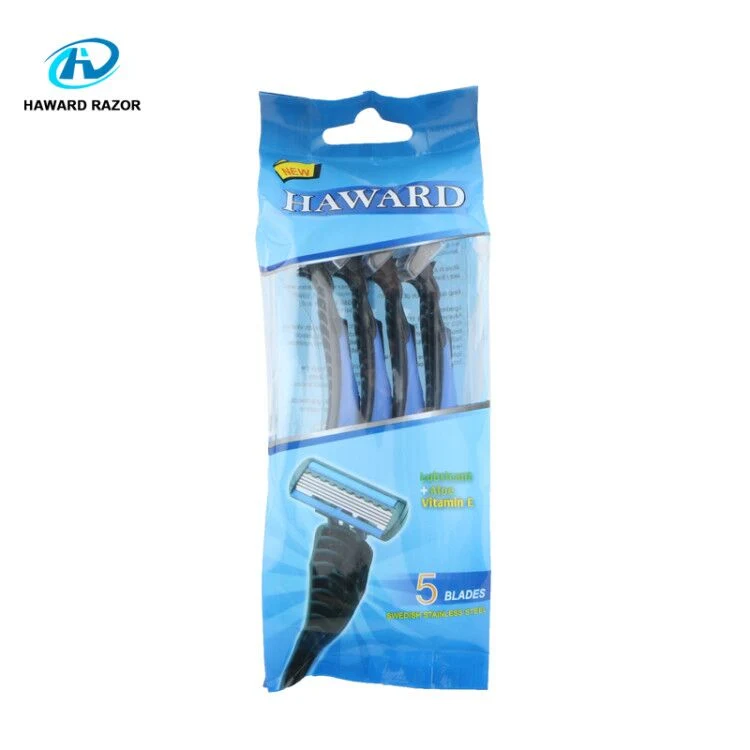 D515L Wholesale Price Imported Stainless Steel Five Blade Disposable Razor