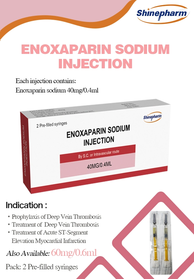 40mg/0,4ml 2's/Box enoxaparina Sodio inyectable