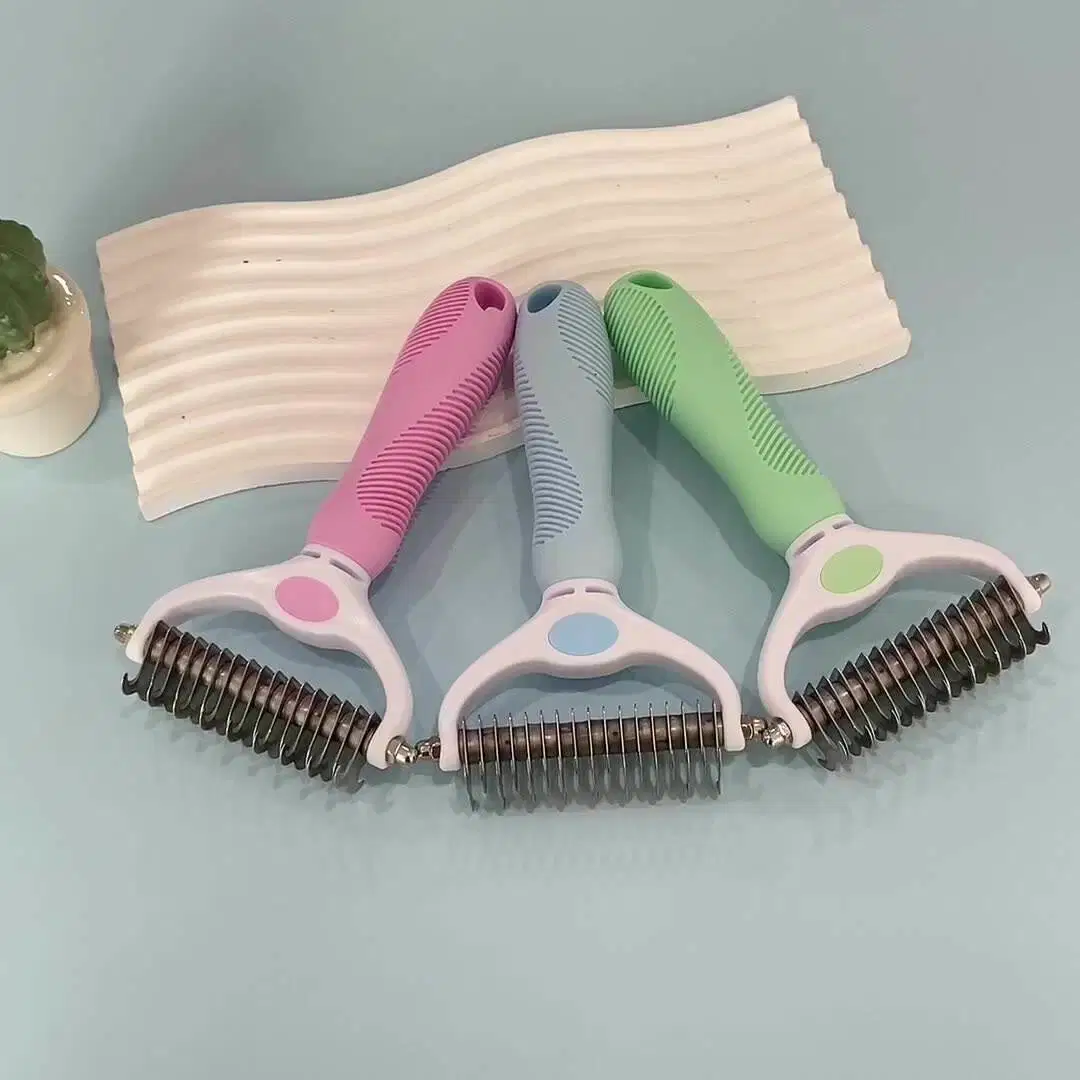 Popular Double-Sided Hair Anti-Knotting Comb Pet Grooming Brush