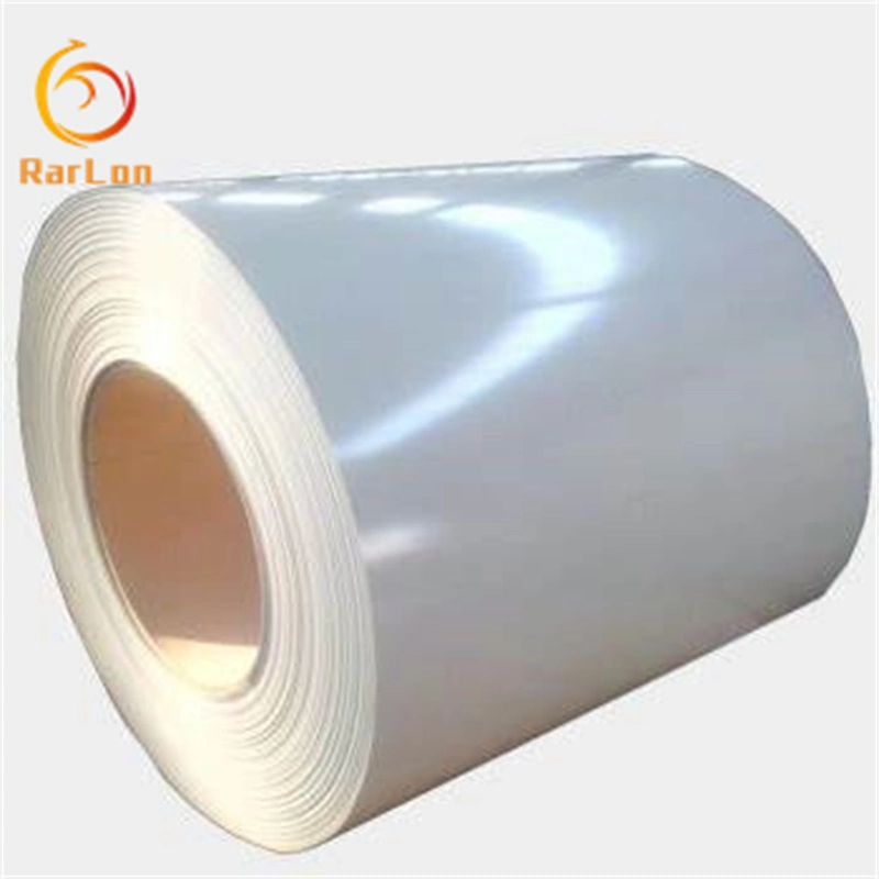 Zinc120g PVC Plastic Film PPGL Galvalume Ral9003 Prepainted Steel Coil