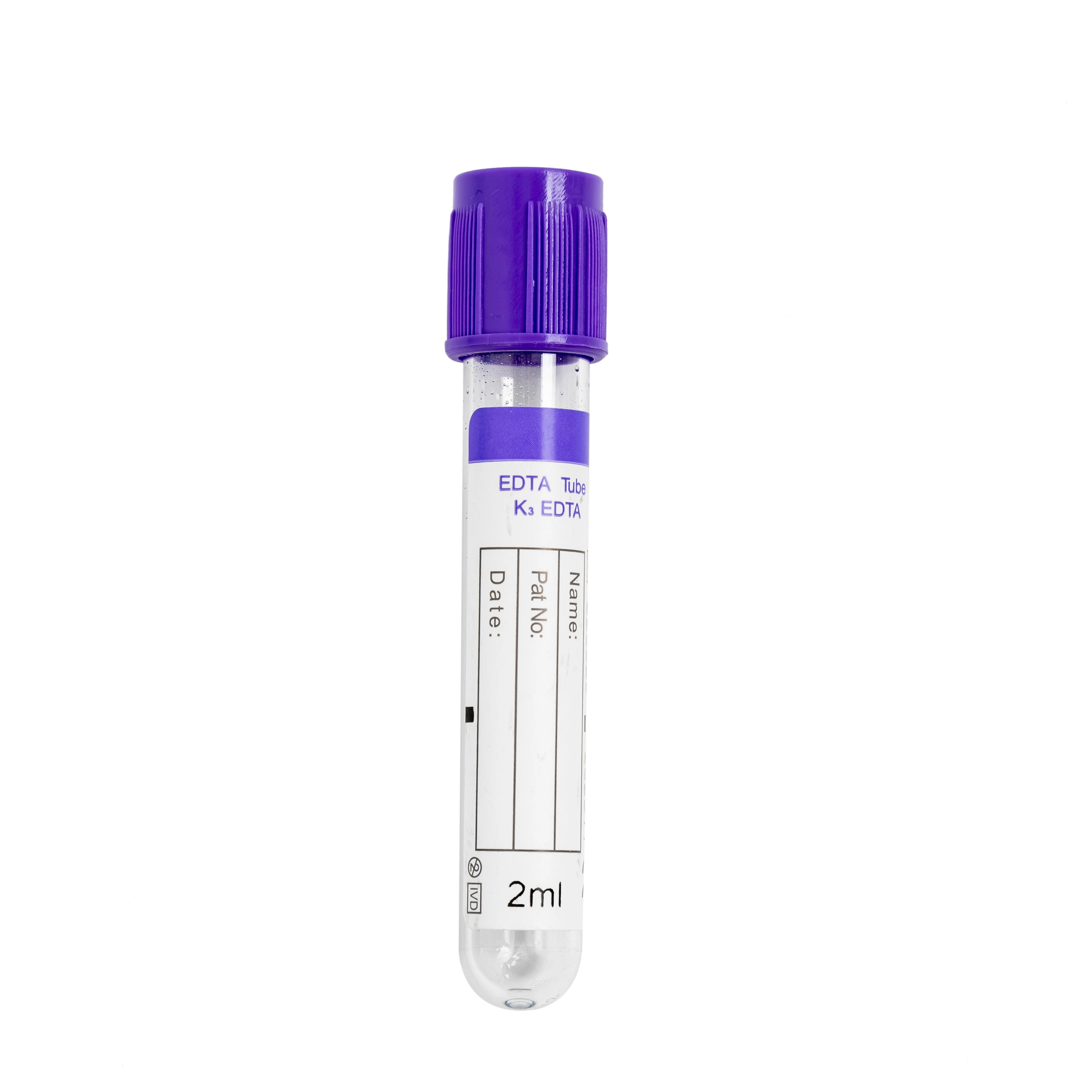 3ml Test Tube Purple Top Blood Collection Tube Pet Vacuum Tube