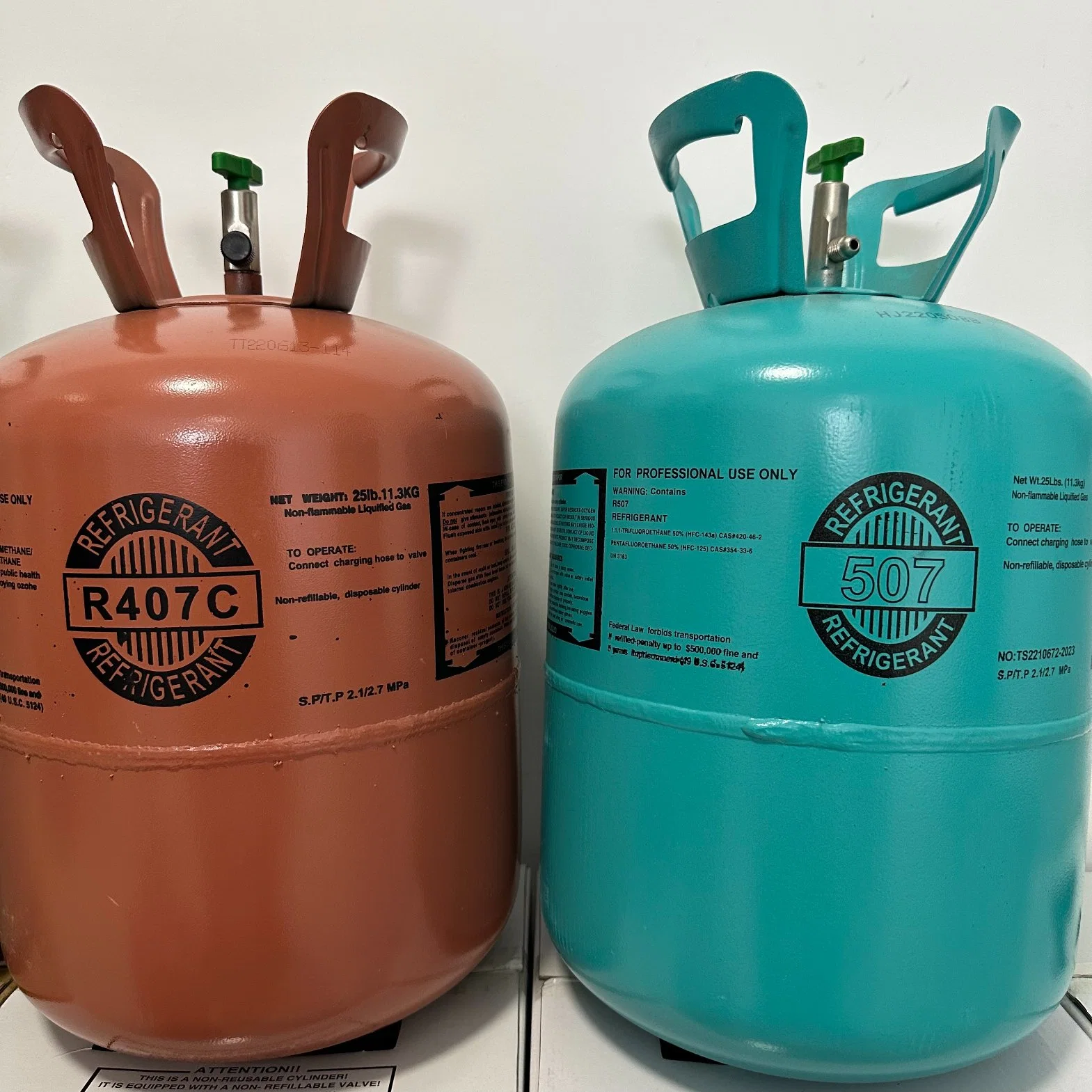 Hot Sale Refrigerant Gas R507 with High quality/High cost performance  Net Weight 11.3kg