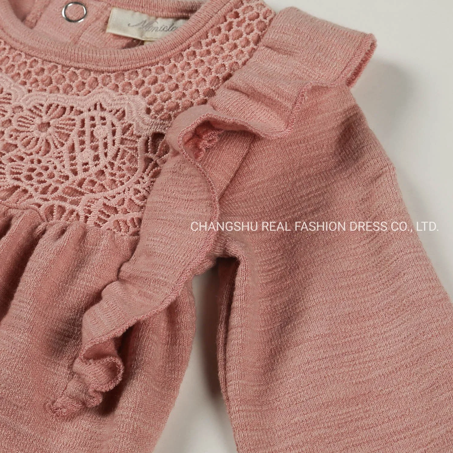 Nouveau-nés Nice vêtements bébé fille bébé Romper tricotés avec dentelle à l'avant d'usure