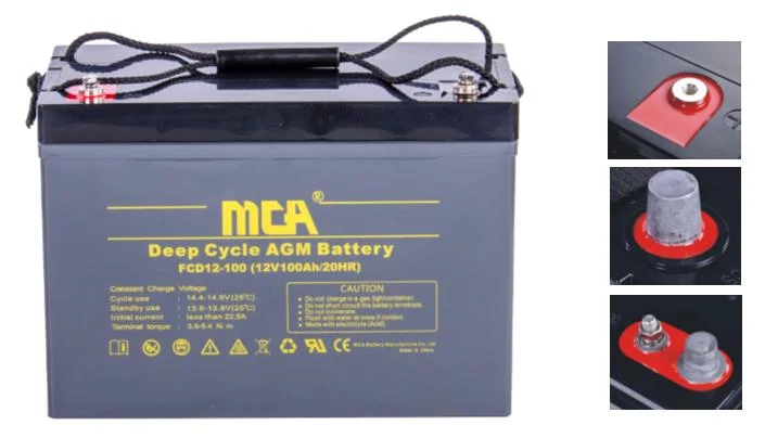 Batterie de stockage d'énergie domestique à cycle profond pour panneaux solaires 12V 200ah