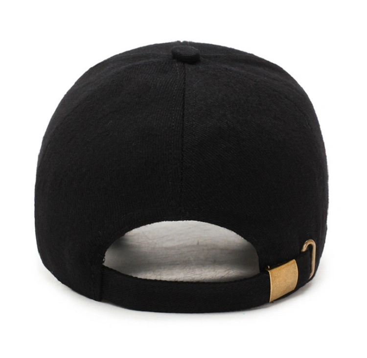 Großhandel Werbe 100% Baumwolle Erwachsene Classic Black Sandwich Sport Caps Unisex Einstellbare Individuelle Stickerei Bunte 6 Panel Ausgestattet Einfarbige Baseball Kappe