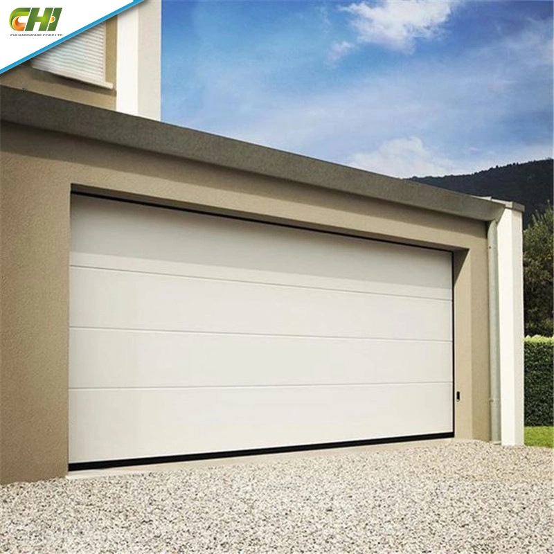 Overhead Motorized Bifold Sectional Garage Door Insulated Steel Black Metal Residential Insulation Garage Doors