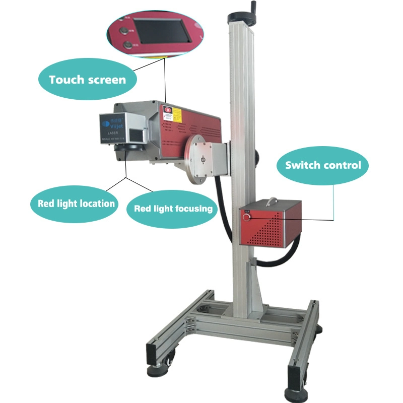 CO2 Touch Screen on-Line Flying Laser Printing Machine/Laser Printer Machine for Use in PVC/Cable/Bottle