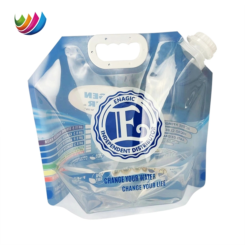 1L 3L 5L 10L líquido portátil plegable embalaje bolsa de agua la boca Flastic