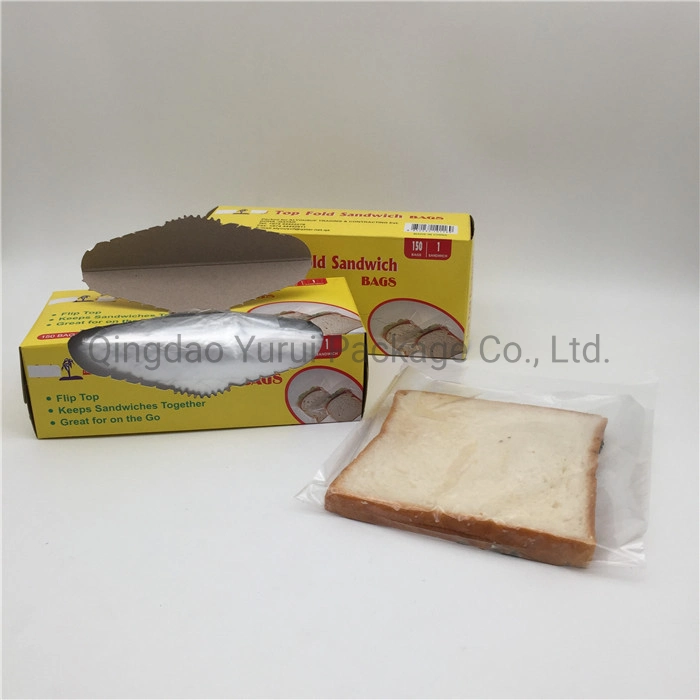 LDPE Plastic Fold Top Sandwich Bag Packing in Box