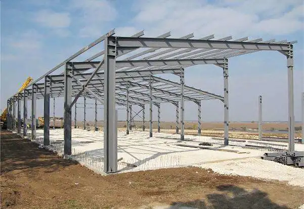 Low Cost Galvanized Prefab Steel Frame Warehouse Structure Storage Canopy C1