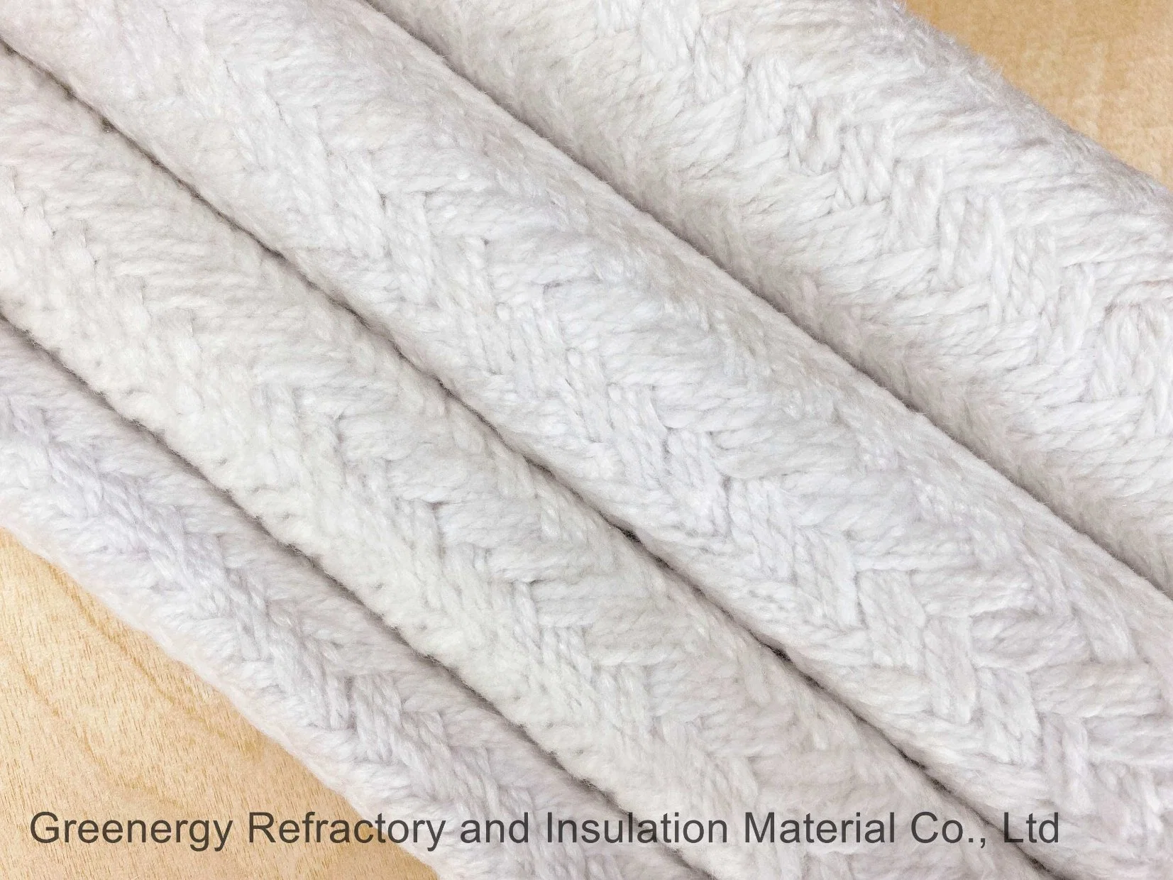 Fibra de vidrio de Greenergy Rreinforced trenzado redondo de fibra cerámica cuerda cuerda de fibras de cerámica