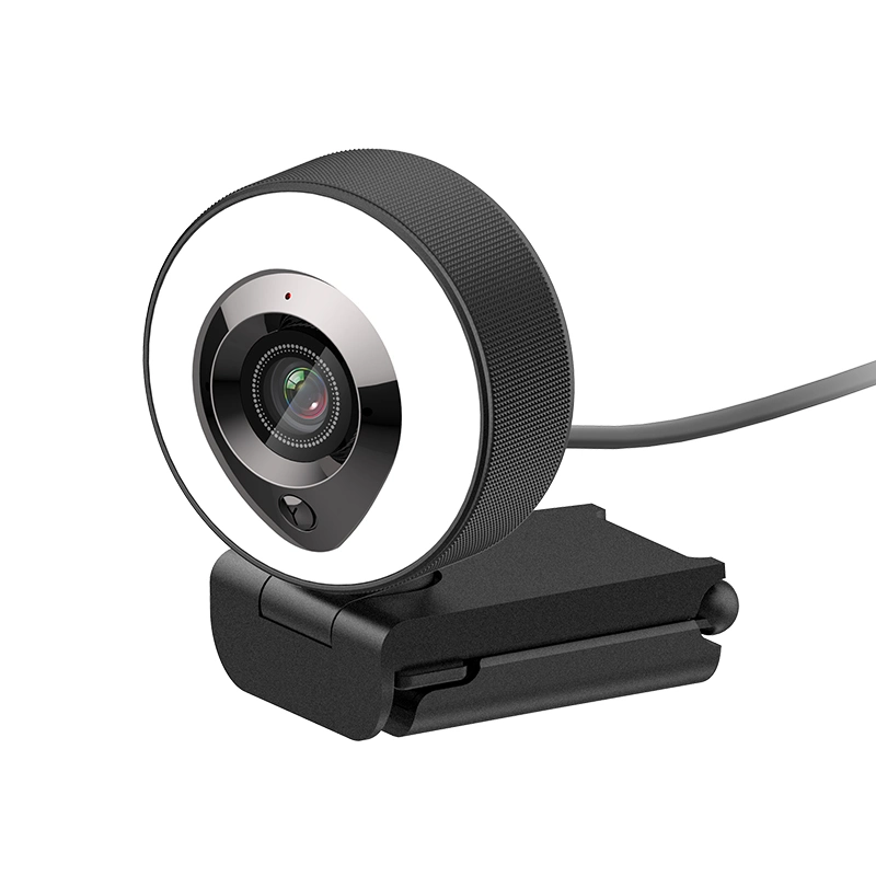 Full HD 1080P Autofocus H. 264 Livestream USB Webcam Camera with 3 Leves Brightness Beauty LED Ring Light Desktop PC Camera