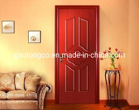 Modern Luxury PVC Melamine Veneer Interior Wooden Doors for Bathroom or Bedroom