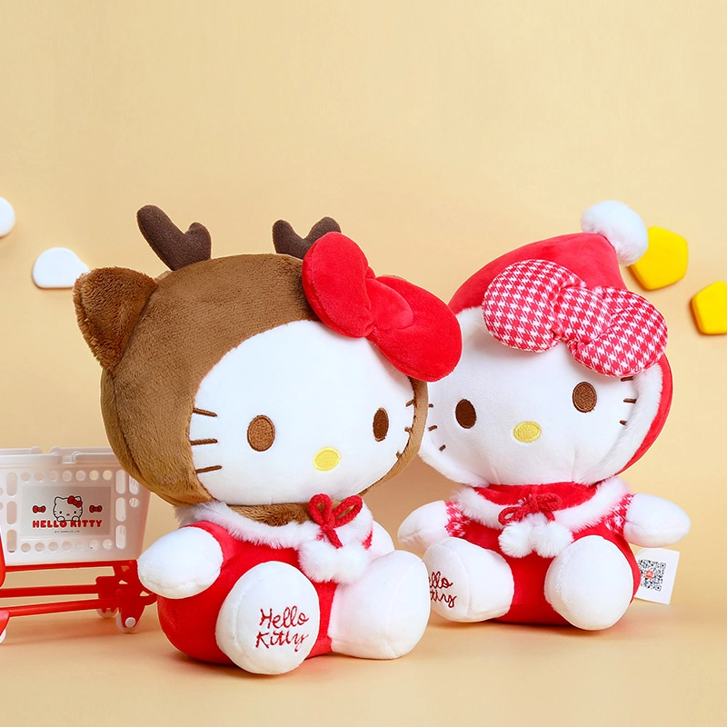 Sanrio Kawaii Hello Kitty Peluches en peluche doux dessin animé mignon Cadeau de Noël.