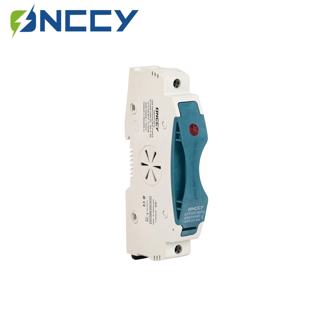 DC 10X38mm 1p 50A10ka with Light 1500V Fuse Holder for PV DC Combiner Boxs Inverters and Solar Applications