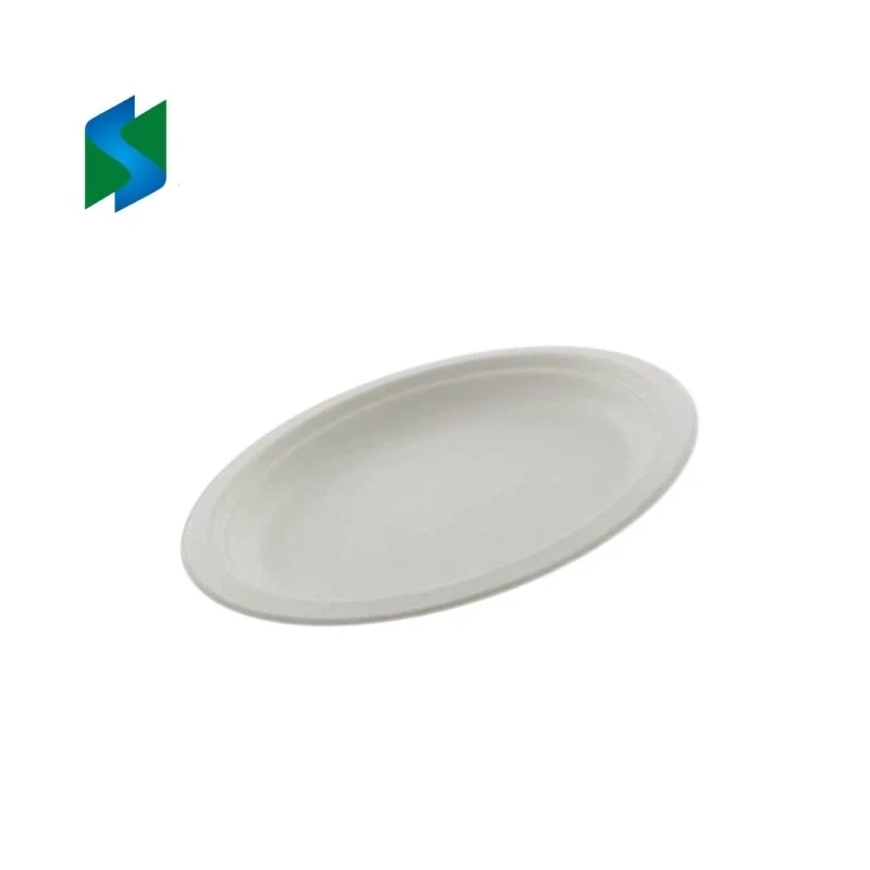 Factory Supply Disposable Blank Cardboard Paper Plates 9 Inch Plastic-Free Pure Color Paper Plates with Low MOQ