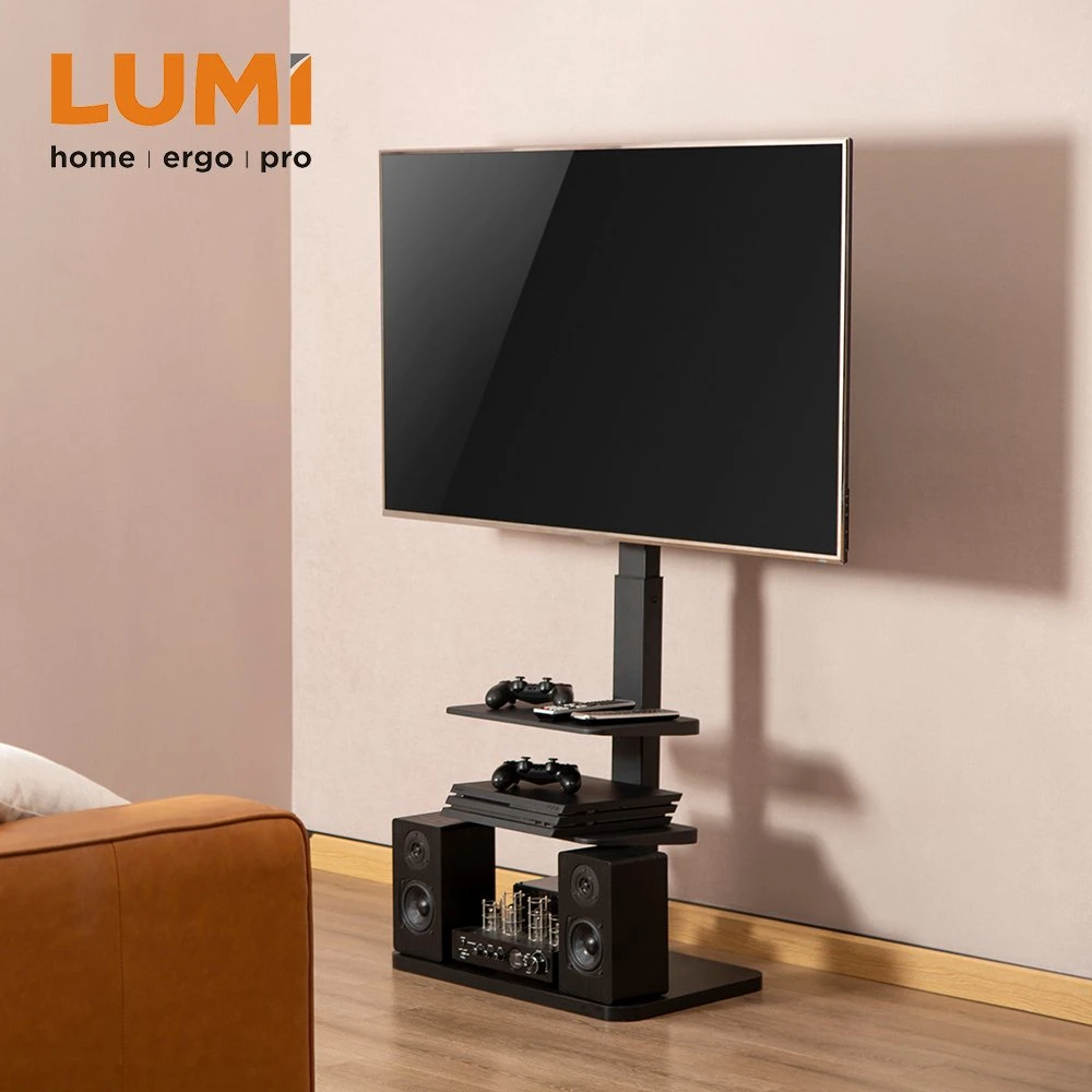 Living Room Furniture TV Floor Stand with Double Shelves