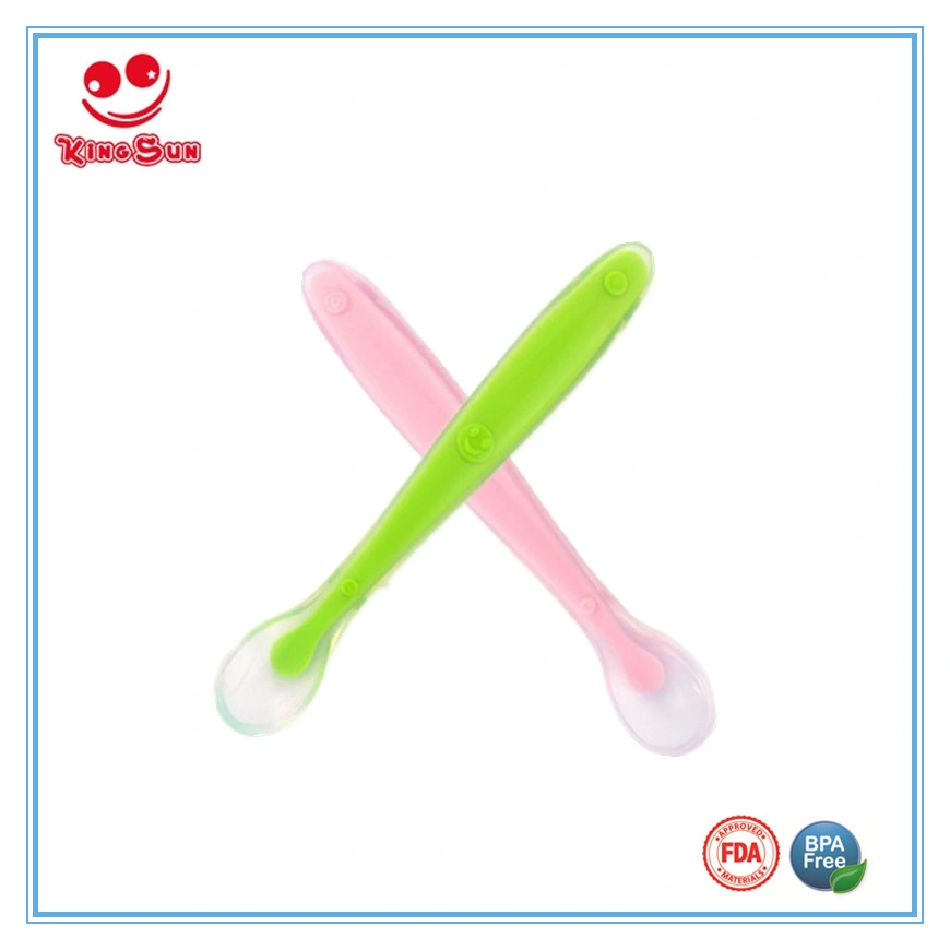 High quality/High cost performance  Cutlery Silicone Spoons for Baby Feeding Dinner Set