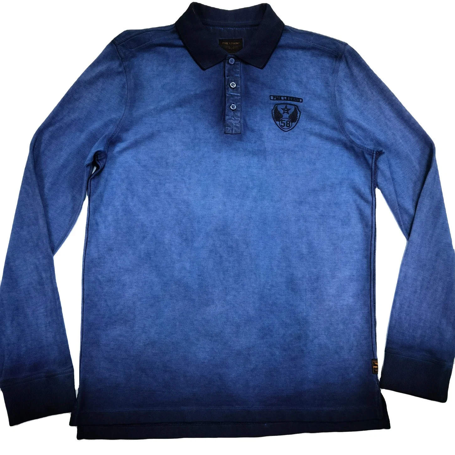 2023 New Arrival Fashion Garment Dyed Polo Shirt Long Sleeve Custom Polo Shirt