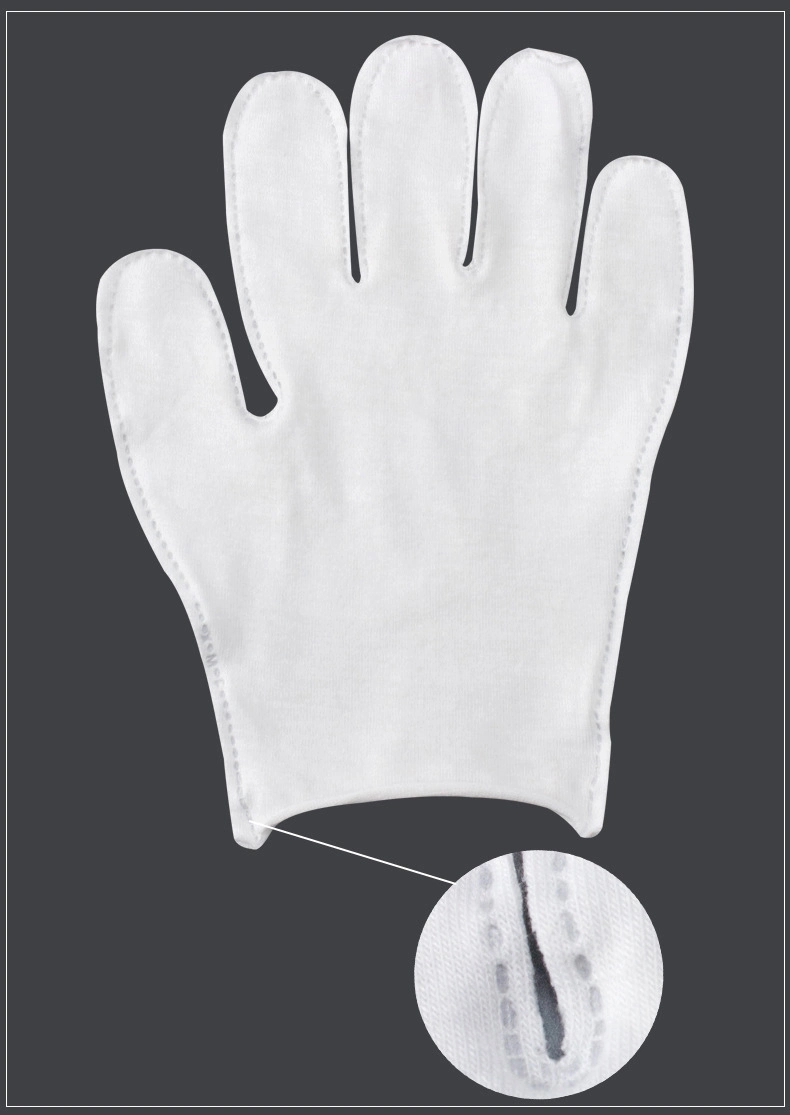 White Cotton Gloves Full Finger Cotton Inspection Gloves for Man Woman