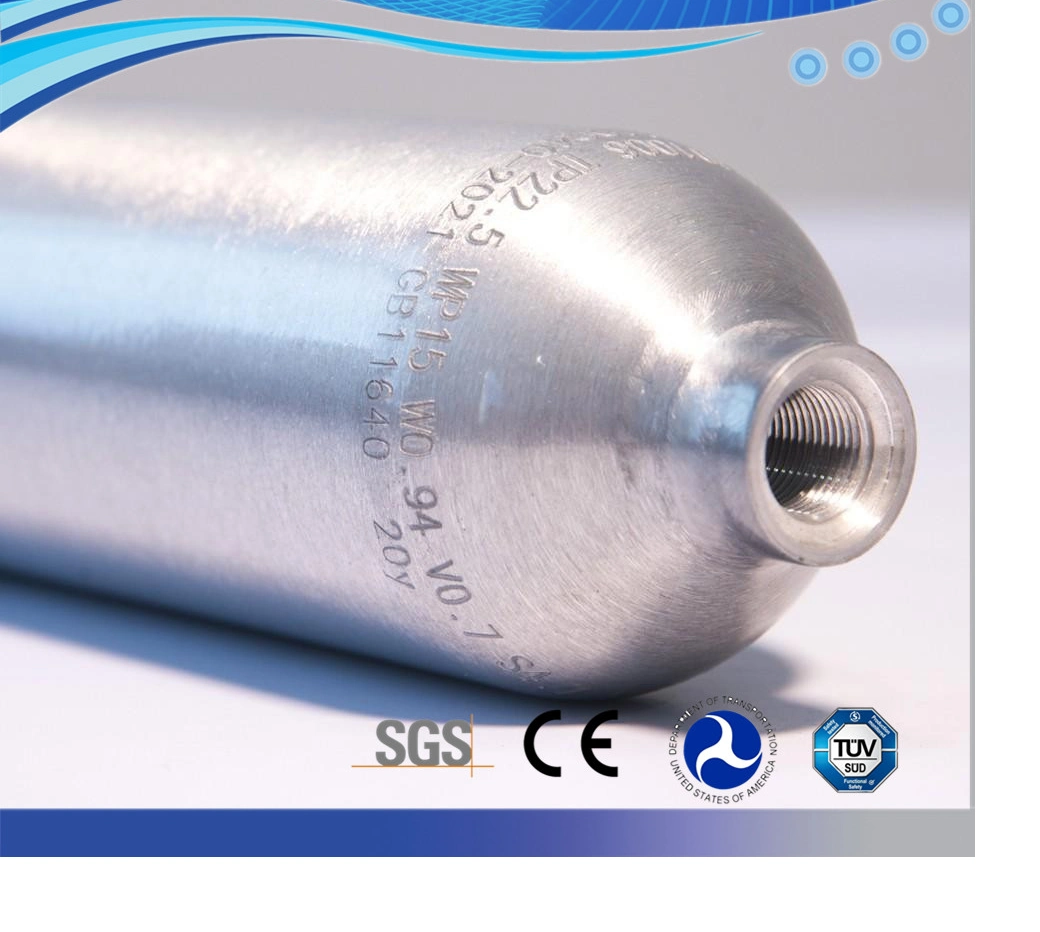 Beverage CO2 Gas Cylinder, Aluminum CO2 Gas Cylinder