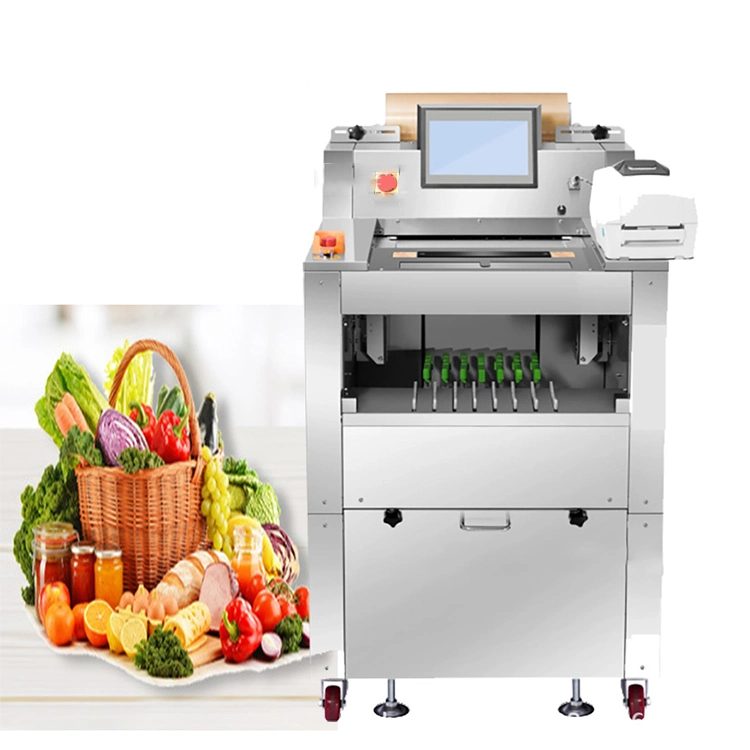 Fresh Frozen Vegetable and Fruit PVC PE Plastic Cling Film Packaging Machine with Print Label Tray Wrap Packing Machine