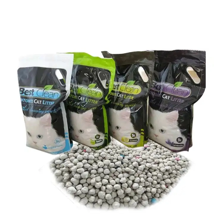 Wholesale/Supplier Customize Package Natural Bentonite Cat Sand Flushable Organic Bentonite Clay Kitty Cat Litter Fast Clumping Soluble Bentonite Cat Litter Factory