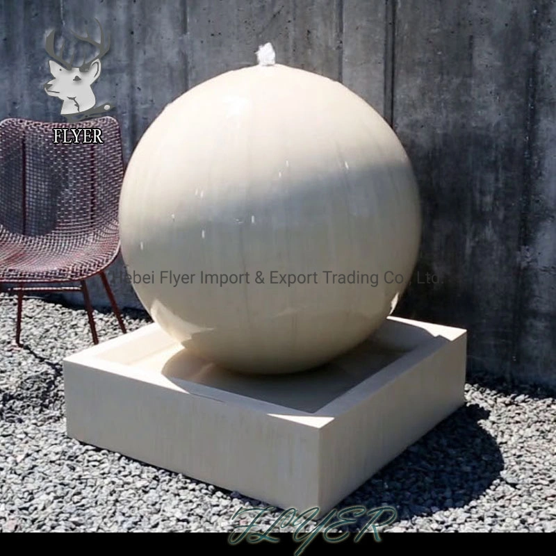 Factory Price Outdoor Garden Decoration Floating Fountain Ball Marble Water Ball Sculpture