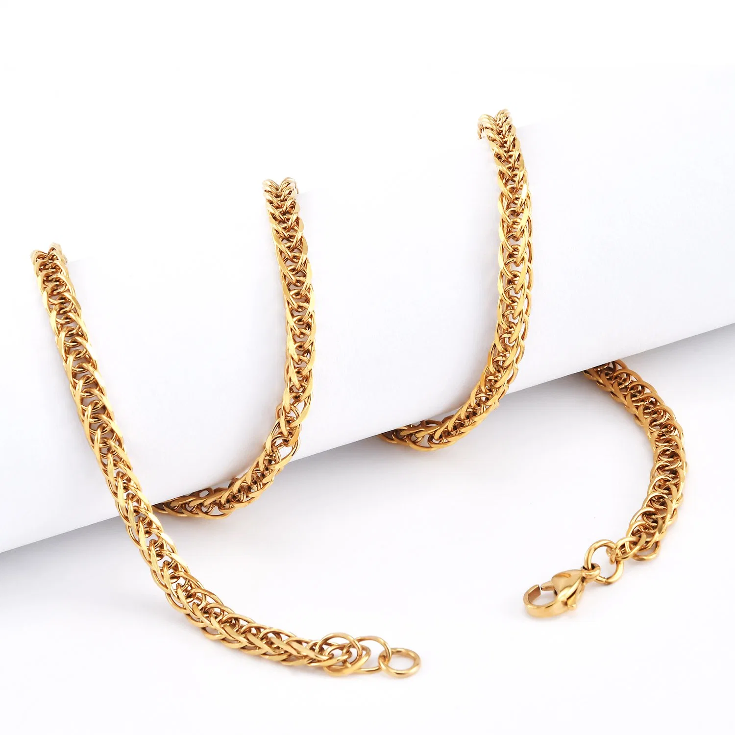 Hot Sale Chopin Chain Necklace Bangle Jewelry Fashion Craft Design Stainless Steel Gold Plated for Fashion Accessories