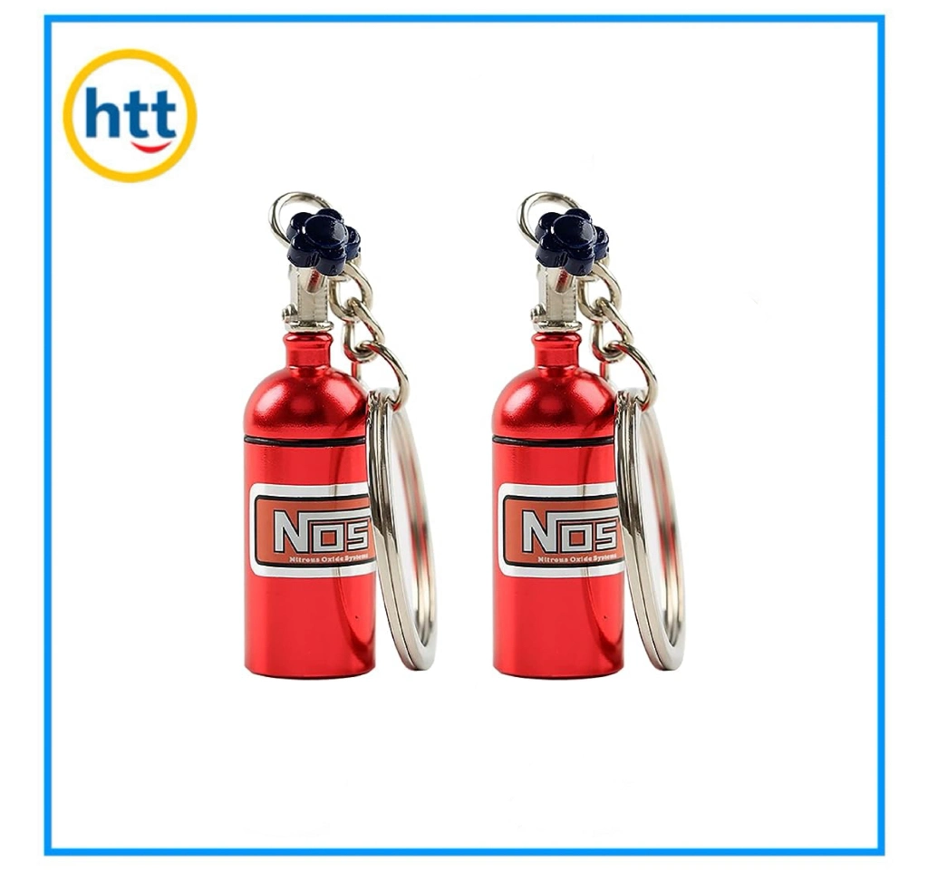 Customized OEM Key Rings Nitrous Oxide Systems Keychain Bottle Aluminum Keychain