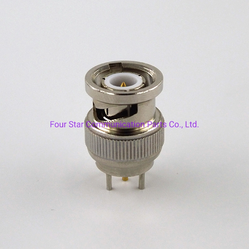 50 أوم السلك الكهربائي موصل مستقيم ذكر RF Coaxial BNC ذكر مقاوم للمياه لمثبت P. C. B