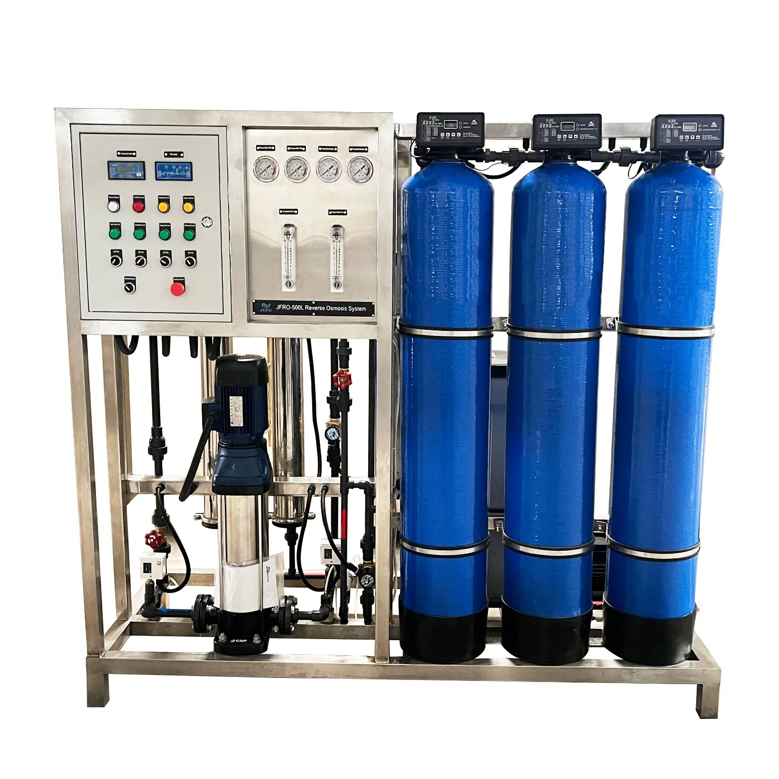 500litres par heure du système d'Osmose Inverse Usine de purification de l'eau FRP réservoir d'eau