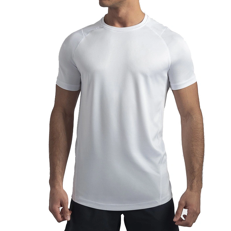 High quality/High cost performance Customizable Solid Color Round Neck Sports Short Sleeves for Men