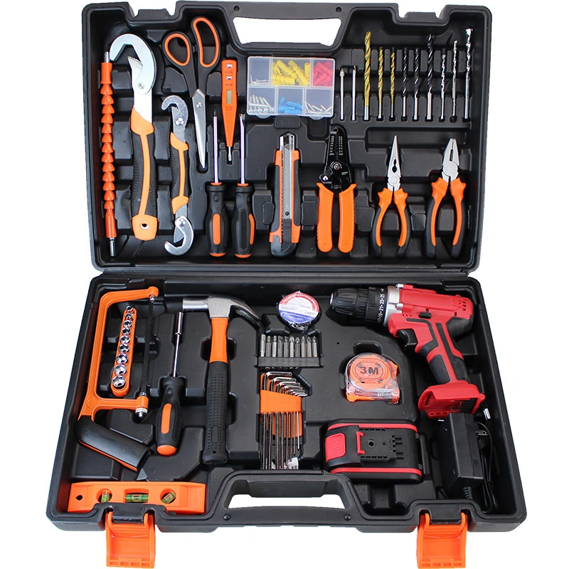 Electrician Screwdriver Hammer Wrench Tools Sets 12V Electric Cordless Drill Household Hardware Power Tools Set