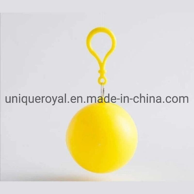 Disposable Raincoat Ball Keychain