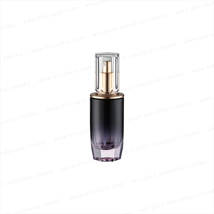 Glass Lotion Bottle and Jar Customized Transparent Gradient Purple Color Bottle 120ml 50g Hot Sale Set Glass Containers