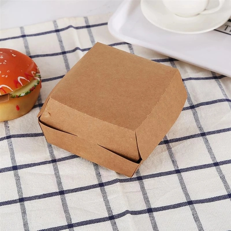 Burger Parcel Biodegradable Lunch Kraft Hamburger Box