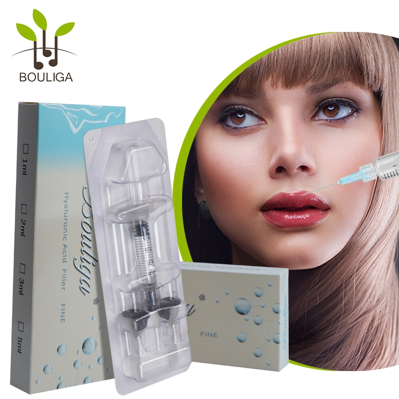 L'acide hyaluronique Bouliga face cutanée de 2 ml de remplissage Cross lié Ha lèvre injections de remplissage