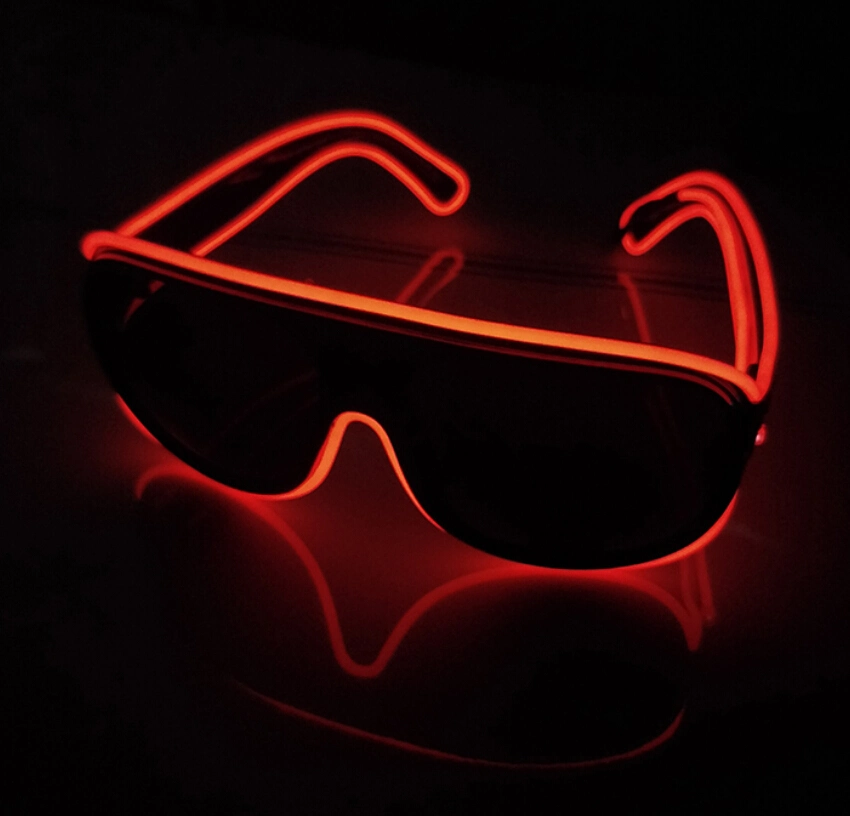 Light up EL Wireless USB Rechargeable LED Glasses Flashing Sport LED Sunglasses for Party