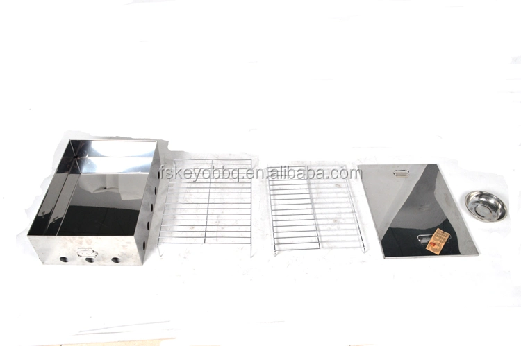 China Stainless Steel Fish Smoker Box Wood Chips Barbecue Grill Machine