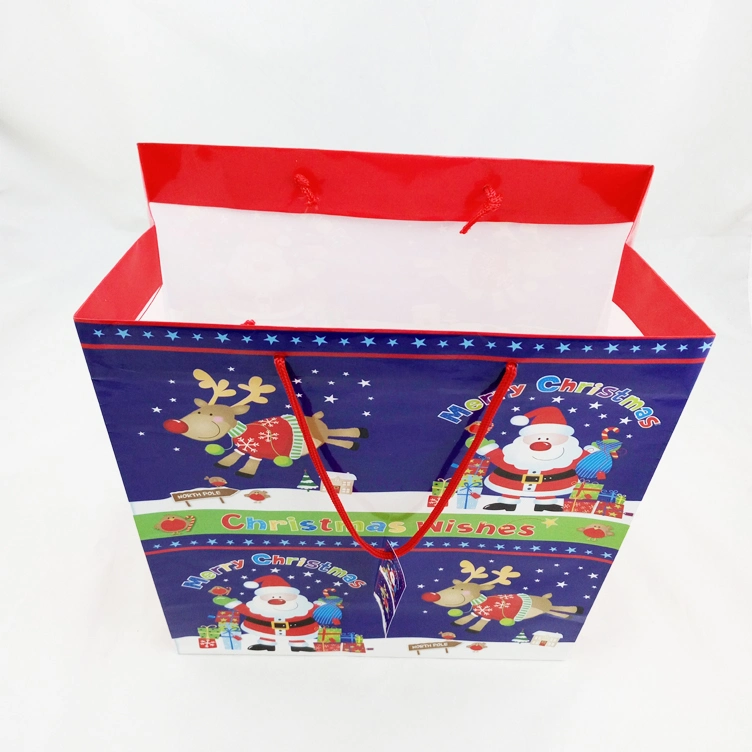 Wholesale/Supplier Cheap High quality/High cost performance  Christmas Gift Paper Bag with Handle