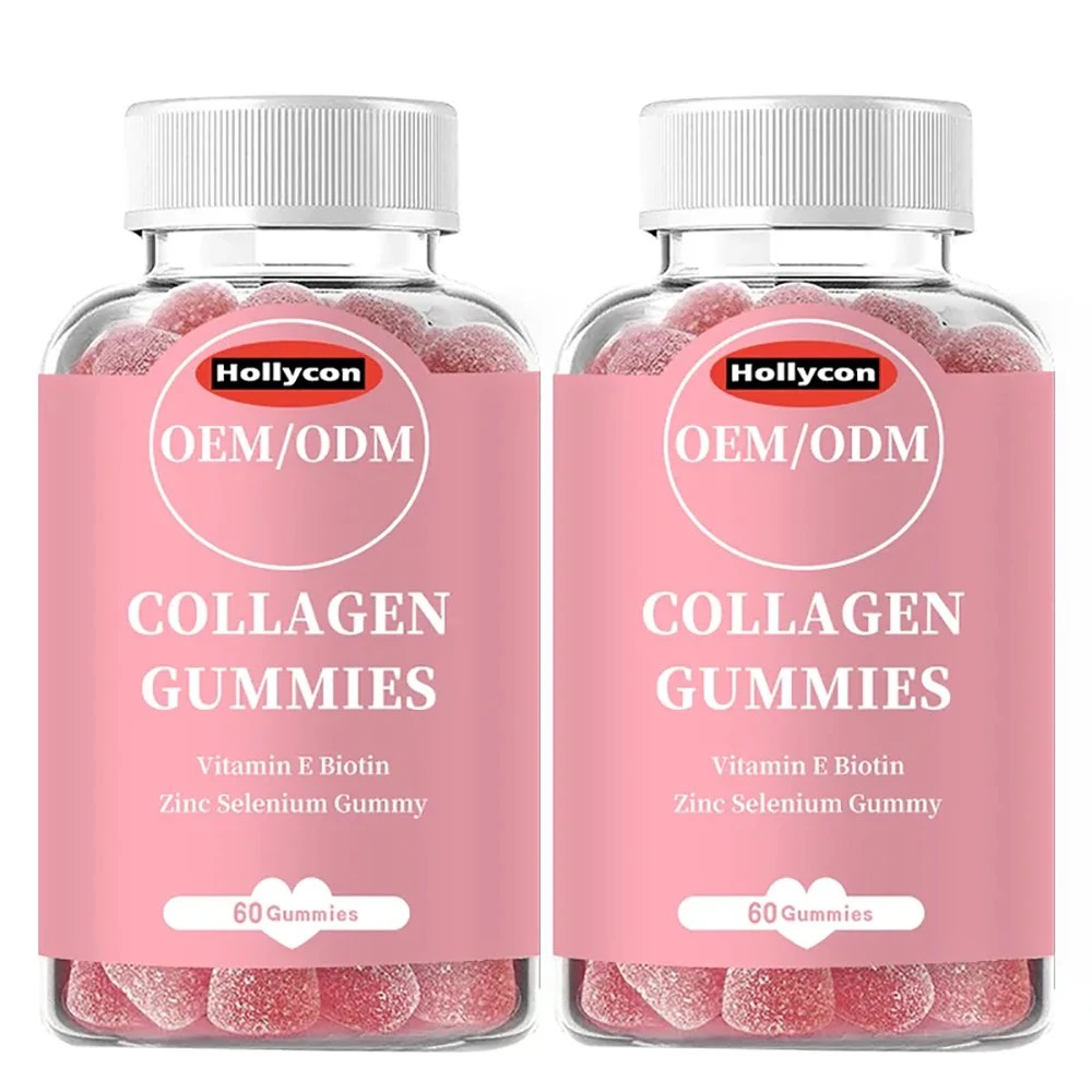 Private Label Verbessern Haar &amp; Nägel Gesundheit Biotin Zink Selen Gummy Süßigkeiten Schönheit Haut Kollagen Gummis